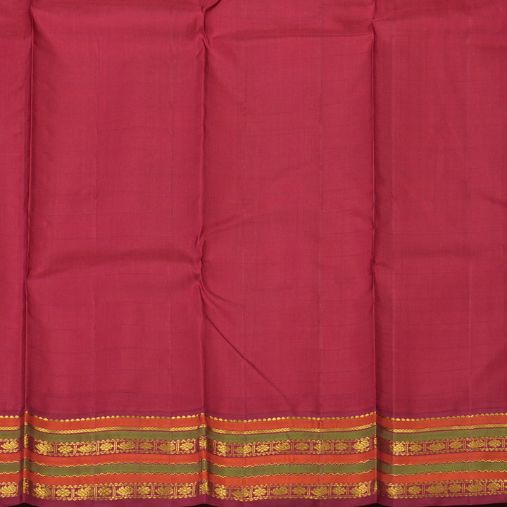 Hayagrivas Handloom Pure Kanjivaram Silk Saree in Soft Half-White KBE142D2-1