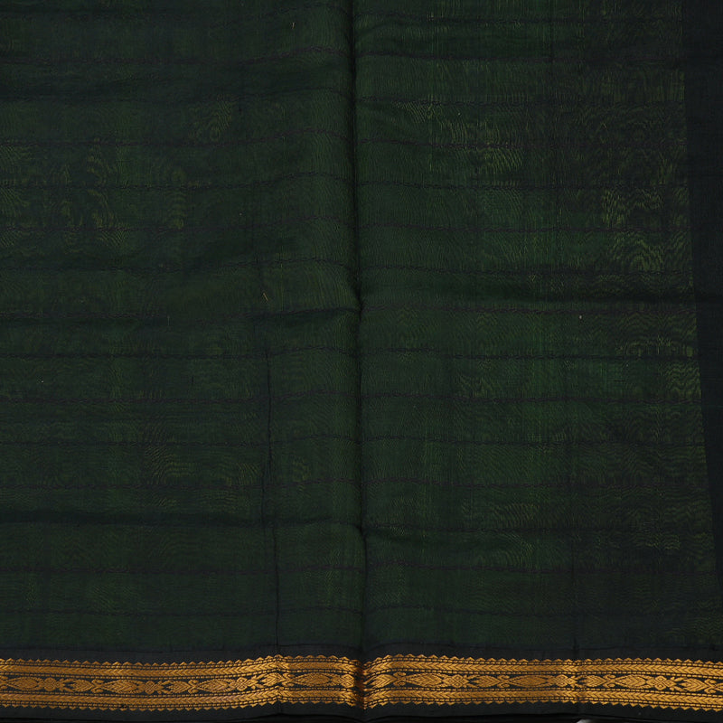 Hayagrivas Pure Silk Cotton Saree in Parrot Green with Black border KBE1431J8-2