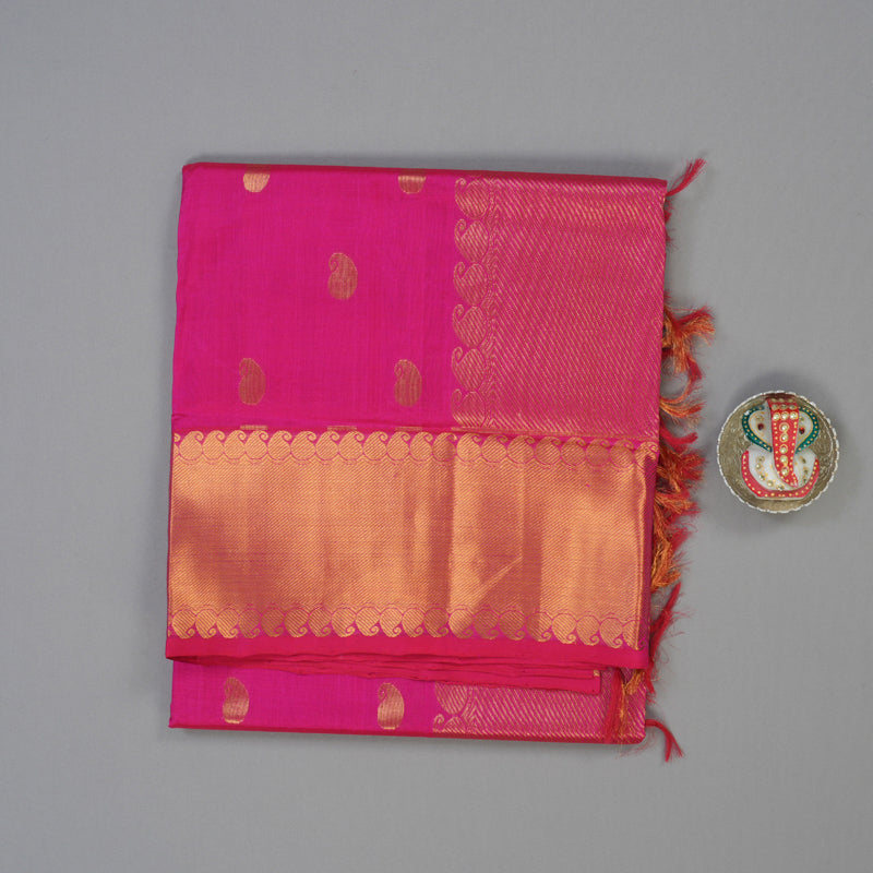Hayagrivas Pink Pure Silk Cotton Saree KBE1432J13-4