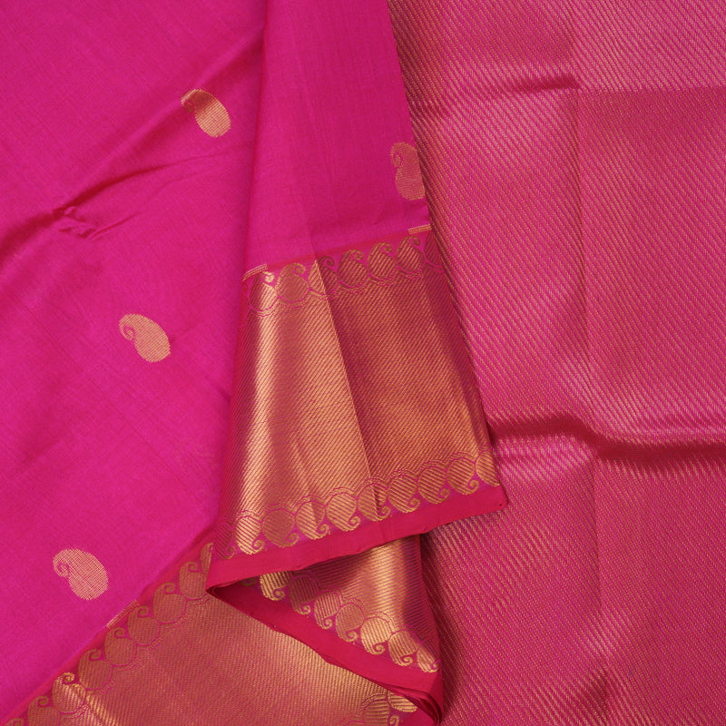 Hayagrivas Pink Pure Silk Cotton Saree KBE1432J13-4
