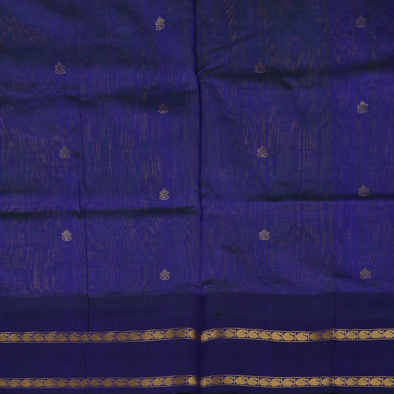 Hayagrivas Fluorescent Green Pure Silk Cotton Saree with Royal Blue & Pink border KBE1433J1-8