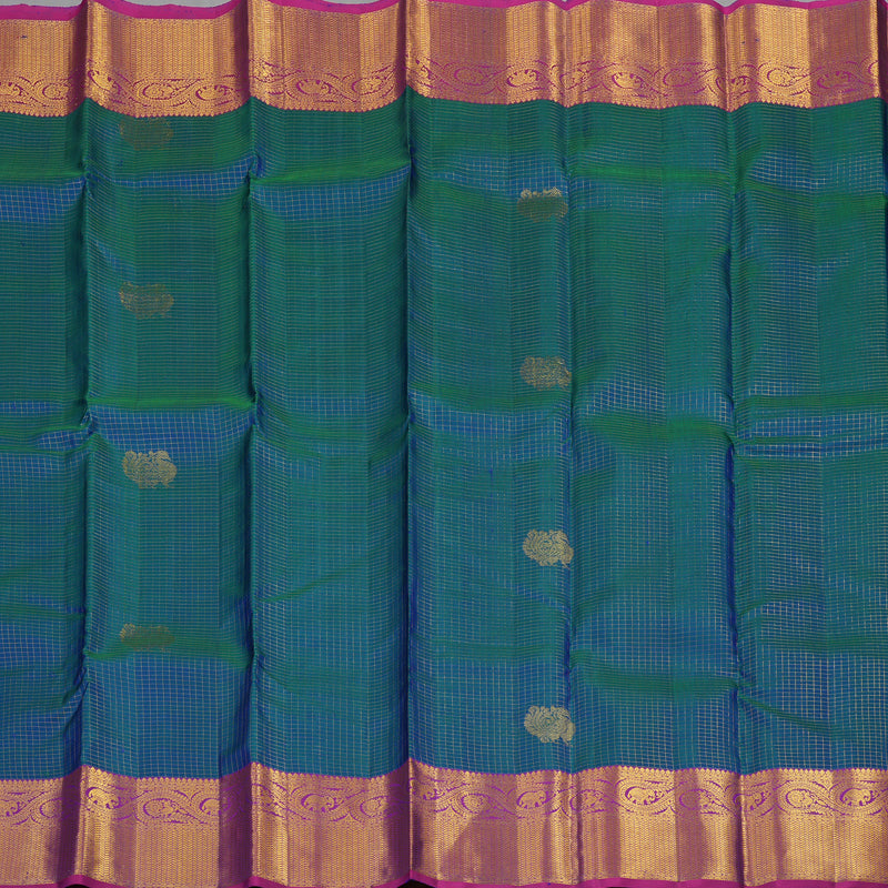 Hayagrivas Handloom Mayilkazhuthu Kanjivaram Silk Saree with Purple Border KBE1436J7-1