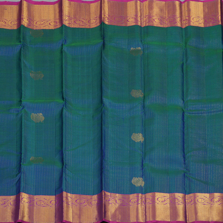 Hayagrivas Handloom Mayilkazhuthu Kanjivaram Silk Saree with Purple Border KBE1436J7-1
