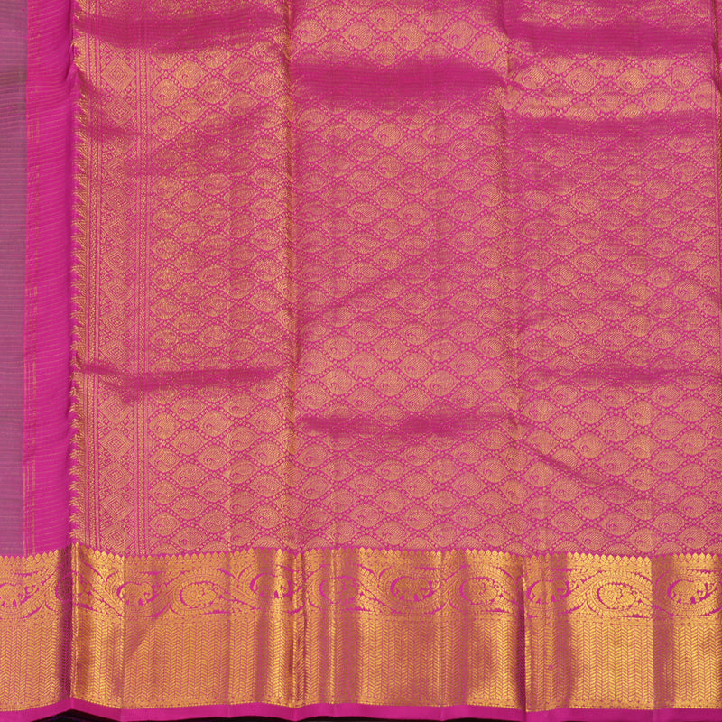 Hayagrivas Handloom Mayilkazhuthu Kanjivaram Silk Saree with Purple Border KBE1436J7-1