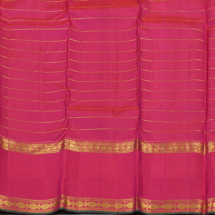 Hayagrivas Handloom Purple Kanjivaram Silk Saree with Rani Pink Border KBE1439J16-1