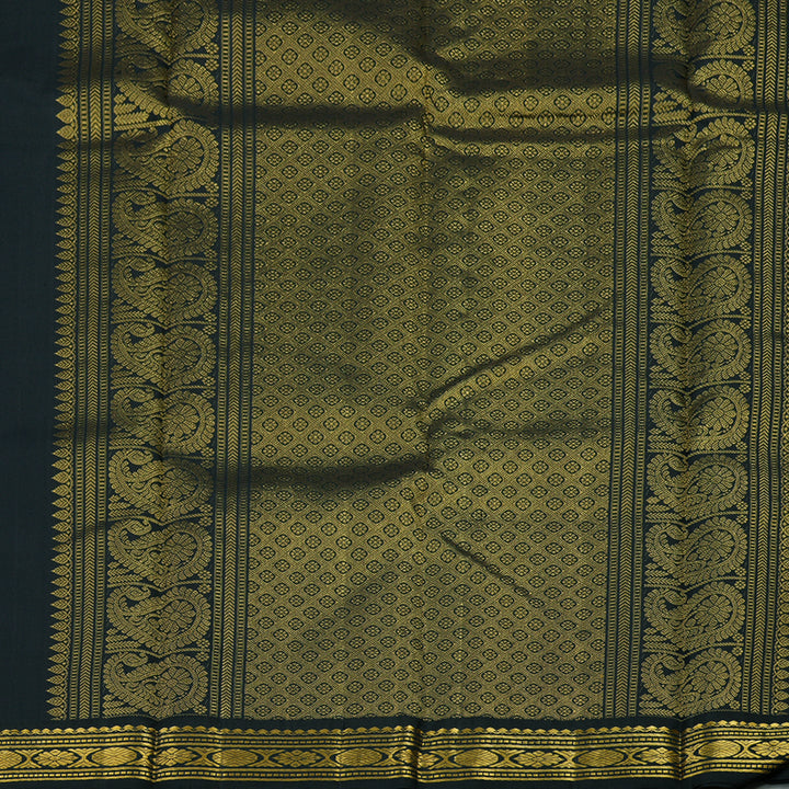 Hayagrivas Handloom Araku Maroon Kanjivaram Silk Saree with Black border KBE1439J4-1