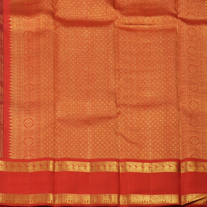 Hayagrivas Handloom Purple Kanjivaram Silk Saree with Red Border KBE1439J7-1