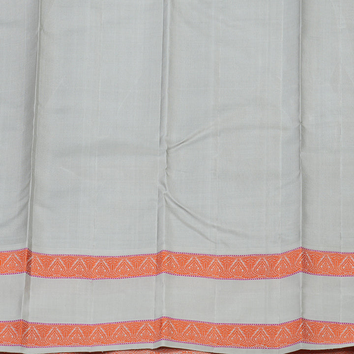 Hayagrivas Handloom Bottle Green Kanjivaram Silk Saree with Silver Grey Border KBE1440J16-1