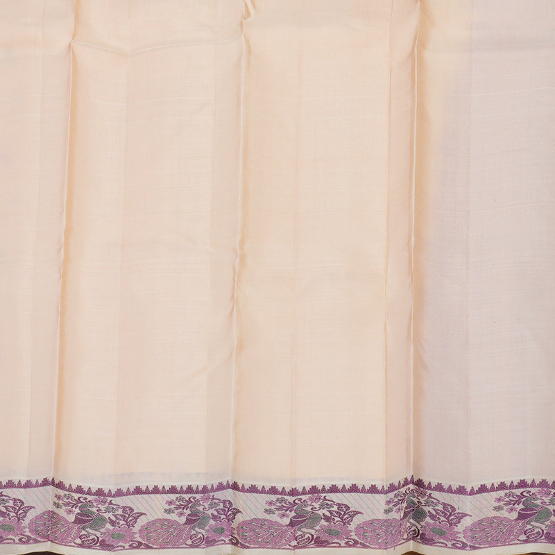 Hayagrivas Handloom Mild Peach Orange Kanjivaram Silk Saree KBE1441J2-4