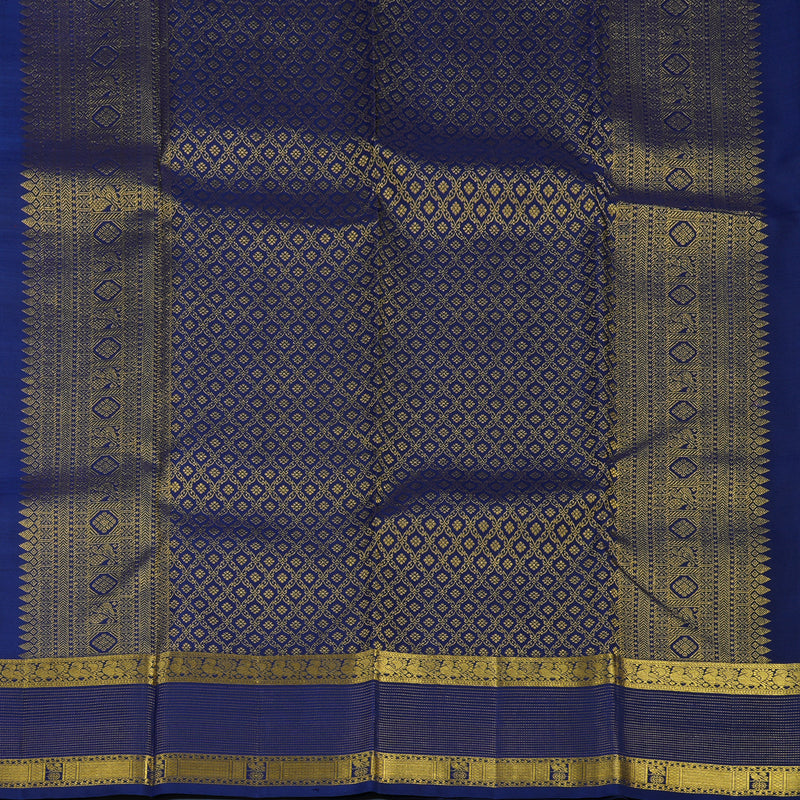 Hayagrivas Handloom Wine Purple Kanjivaram Silk Saree with Navy Blue Border KBE1442J3-1