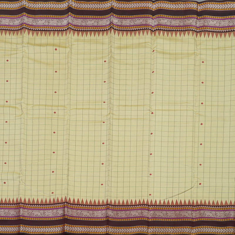 Hayagrivas Handloom Light Elaichi Green Kanjivaram Silk Saree with Wine Maroon Border KBE1443J2-1