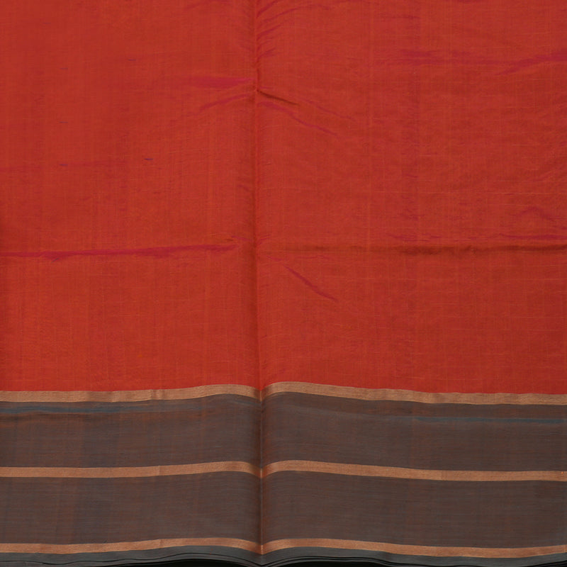 Hayagrivas Orangish Red Pure Kanchi Silk Cotton Saree KBE1444J1-2
