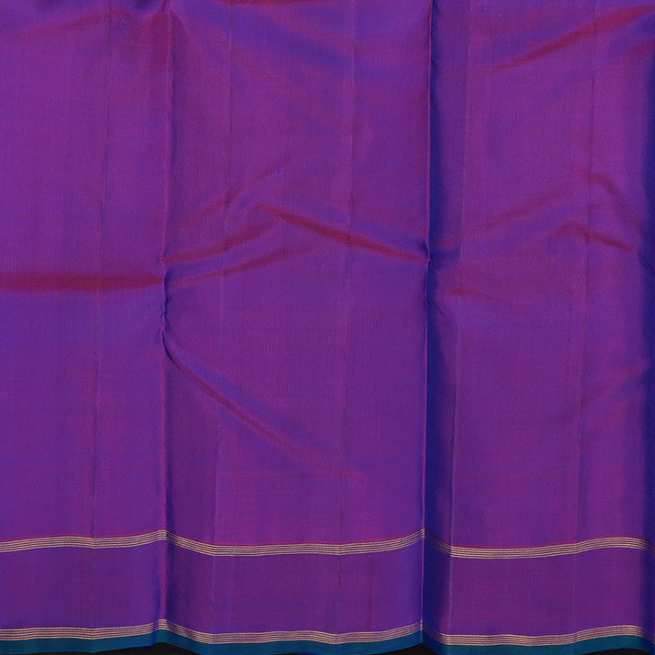 Hayagrivas Handloom Mayilkazhuthu Kanjivaram Silk Saree with Purple Rettapet KBE1447J2-1