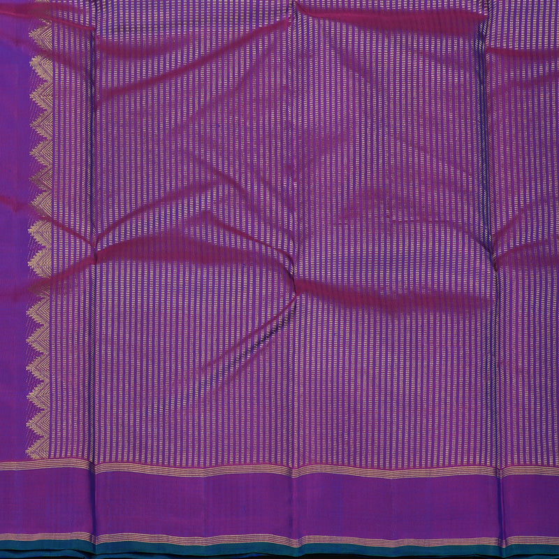 Hayagrivas Handloom Mayilkazhuthu Kanjivaram Silk Saree with Purple Rettapet KBE1447J2-1