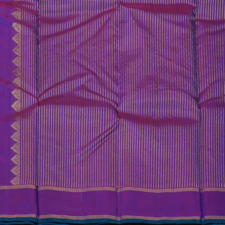 Hayagrivas Handloom Mayilkazhuthu Kanjivaram Silk Saree with Purple Rettapet KBE1447J2-1