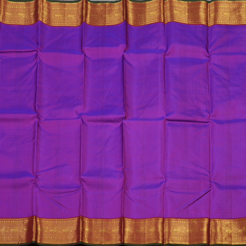 Hayagrivas Handloom Purple Kanjivaram Silk Saree with Maroon Border KBE1449J2-1