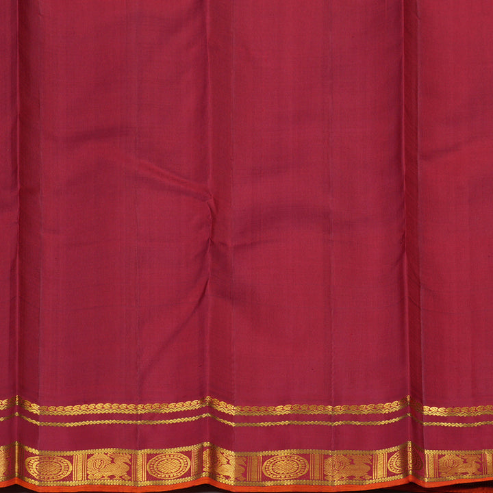 Hayagrivas Handloom Bottle Green Kanjivaram Silk Saree with Maroon border KBE1449J4-1