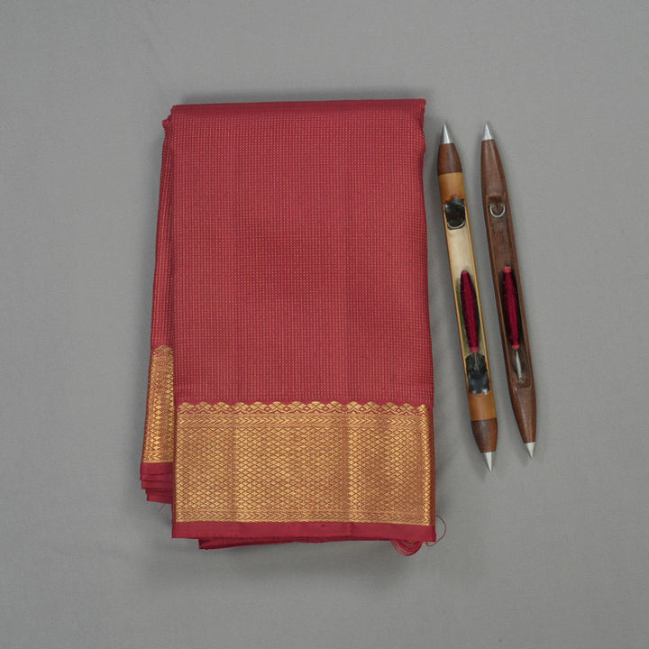 Hayagrivas Handloom Maroon Kanjivaram Silk Saree KBE1456J1-1