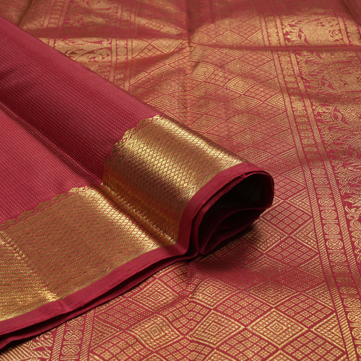 Hayagrivas Handloom Maroon Kanjivaram Silk Saree KBE1456J1-1