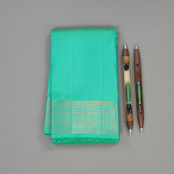 Hayagrivas Handloom Sea Green Kanjivaram Silk Saree KBE1456J2-1