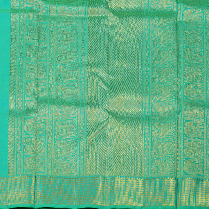 Hayagrivas Handloom Sea Green Kanjivaram Silk Saree KBE1456J2-1