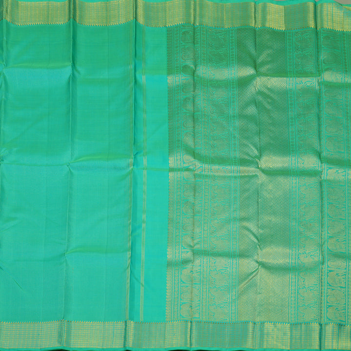 Hayagrivas Handloom Sea Green Kanjivaram Silk Saree KBE1456J2-1