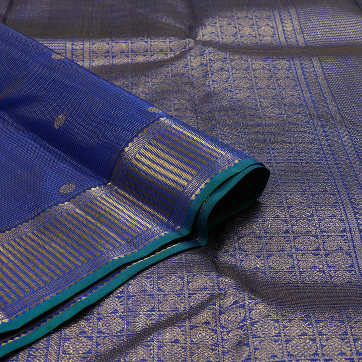 Hayagrivas Handloom Royal Blue Bridal Kanjivaram Silk Saree KBE1457J2-1