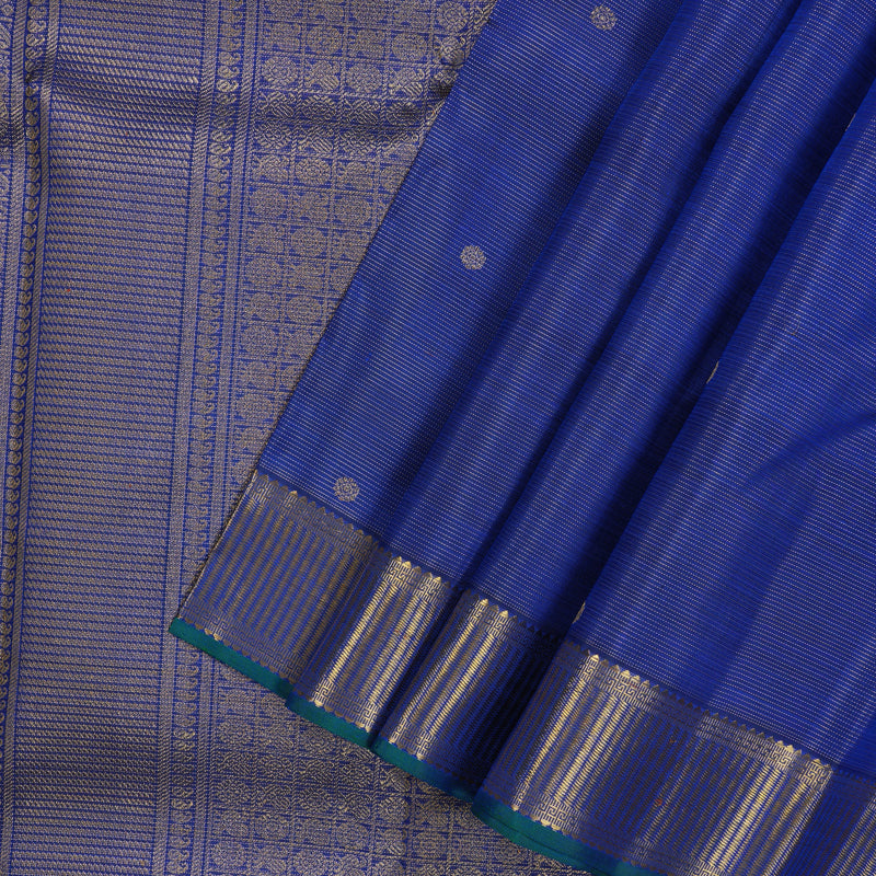 Hayagrivas Handloom Royal Blue Bridal Kanjivaram Silk Saree KBE1457J2-1