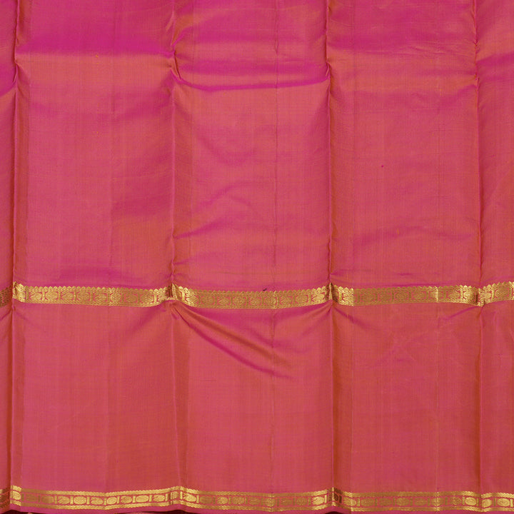 Hayagrivas Handloom Mustard Kanjivaram Silk Saree with Ganga Jamuna border KBE1461J1-1