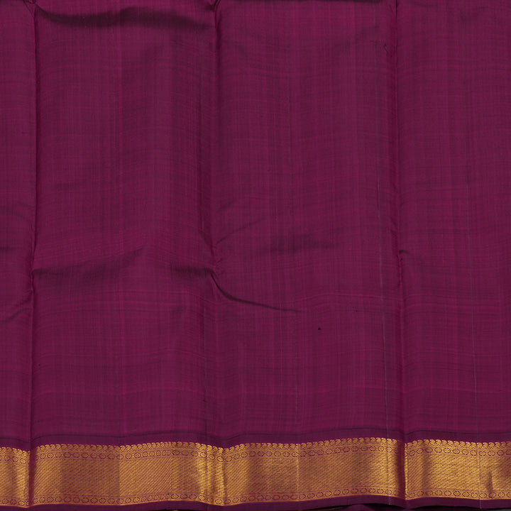 Hayagrivas Handloom Fluorescent Green Kanjivaram Silk Saree with Deep Violet border KBE1462J2-1