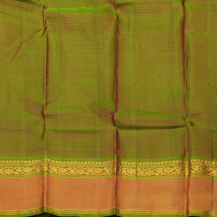 Hayagrivas Handloom Wine Maroon Kanjivaram Silk Saree with Ganga Jamuna Border KBE1463J2-17
