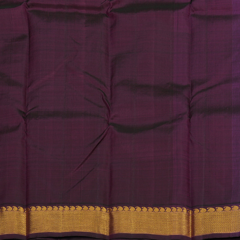 Hayagrivas Handloom Royal Grey Kanjivaram Silk Saree with Deep Violet Border KBE1466J4-2
