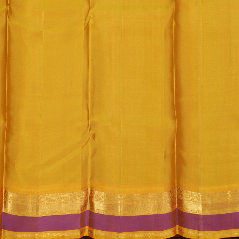 Hayagrivas Handloom Mayilkazhuthu Kanjivaram Silk Saree with Golden Yellow border KBE1469J17-1