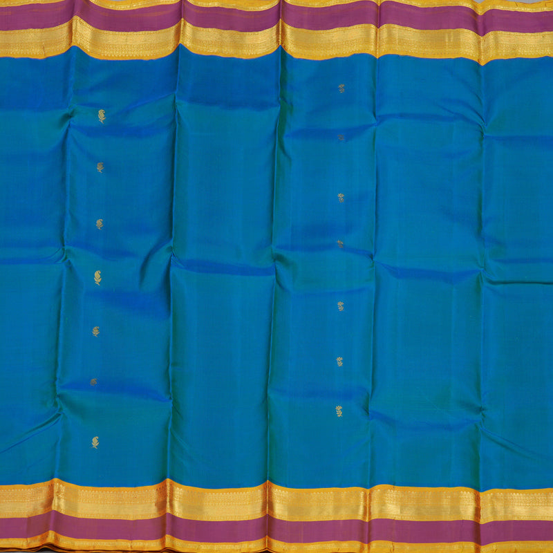 Hayagrivas Handloom Mayilkazhuthu Kanjivaram Silk Saree with Golden Yellow border KBE1469J17-1