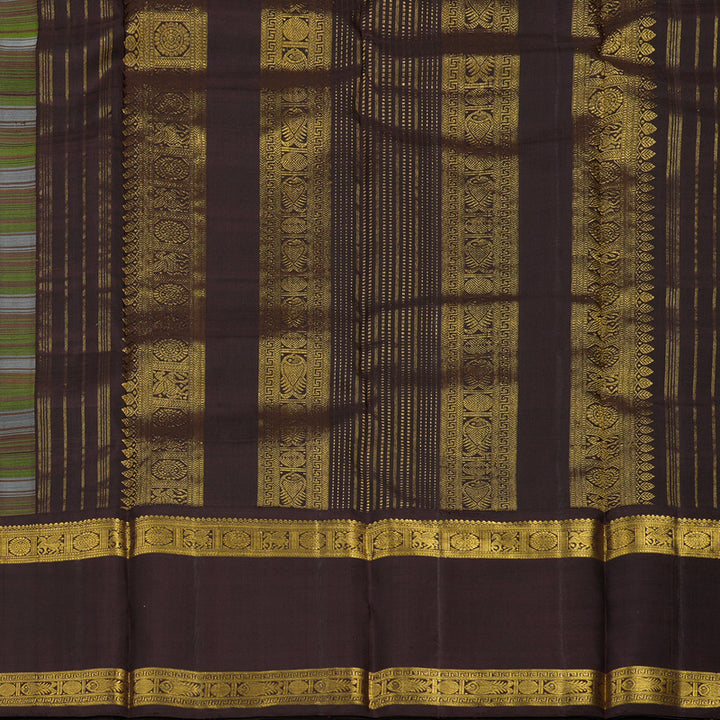 Hayagrivas Handloom Multicolour Checks Kanjivaram Silk Saree with Paaku Border KBE1469J25-1