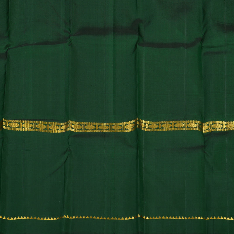 Hayagrivas Handloom Red Kanjivaram Silk Saree with Bottle Green Border KBE1469J22-1