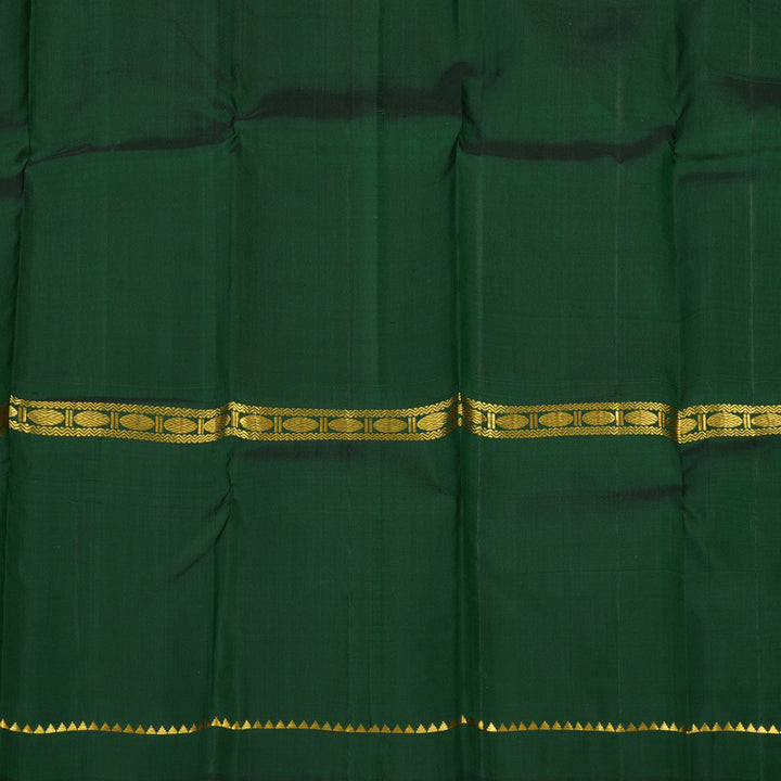 Hayagrivas Handloom Red Kanjivaram Silk Saree with Bottle Green Border KBE1469J22-1