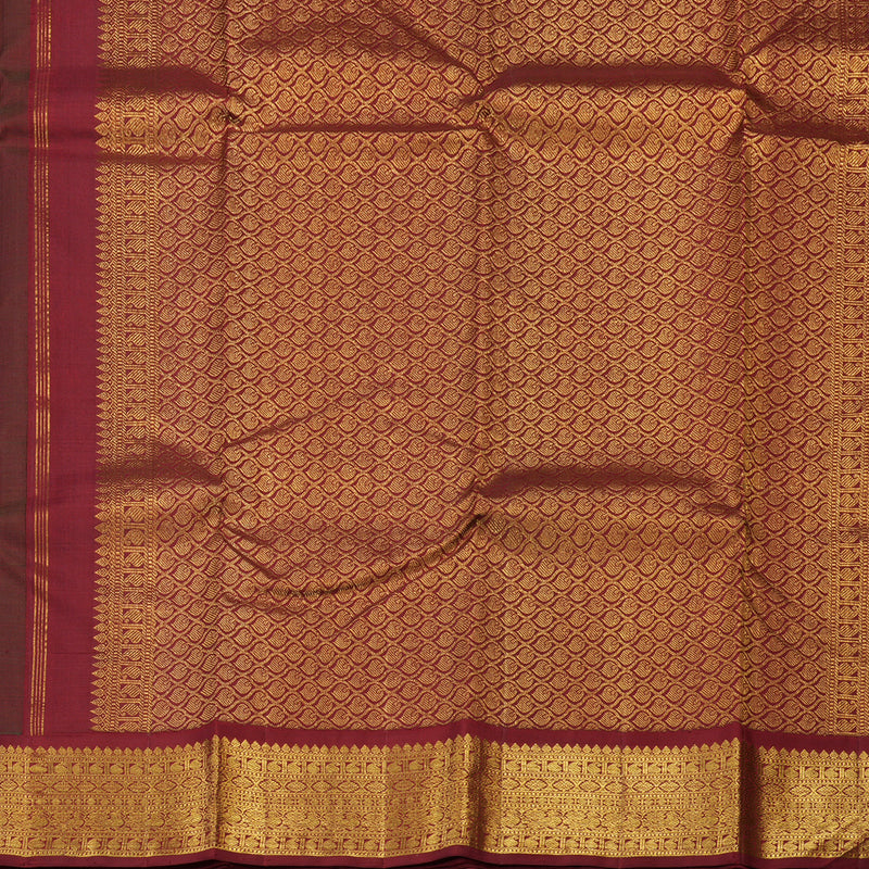 Hayagrivas Handloom Pure Kanjivaram Silk Saree in Radiant Peacock Blue KBE146D2-1