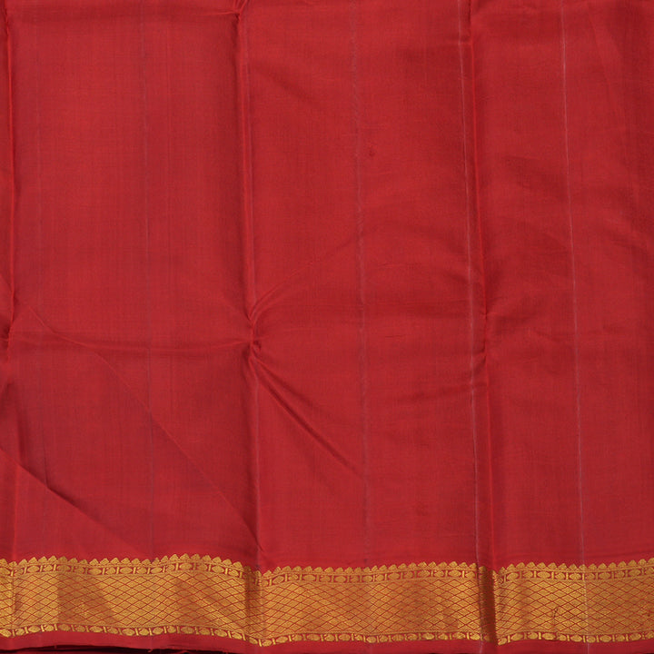 Hayagrivas Handloom Bottle Green Kanjivaram Silk Saree with Red Border KBE146D2-3