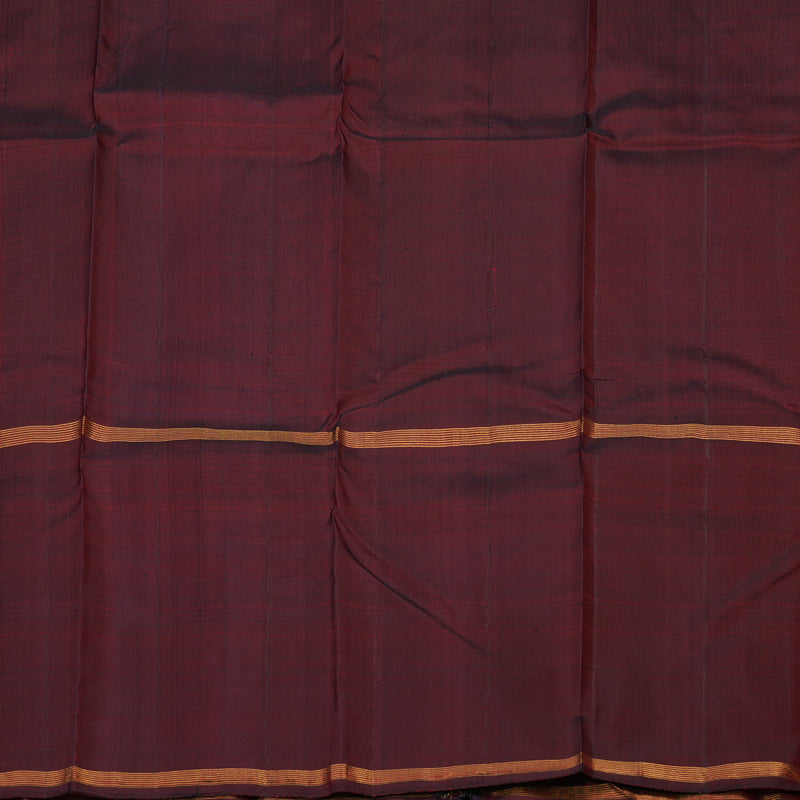 Hayagrivas Handloom Royal Grey Kanjivaram Silk Saree with Araku Maroon Border KBE1470J1-1