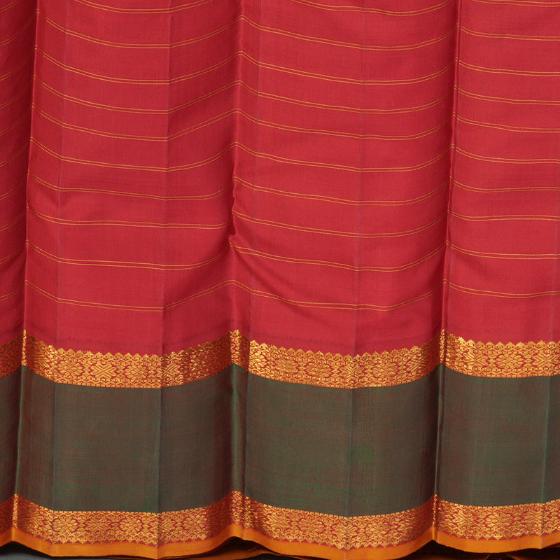 Hayagrivas Handloom Half White Kanjivaram Silk Saree with Manthalir Border KBE1471J1-1