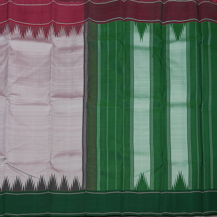 Hayagrivas Handloom Onion Pink Kanjivaram Silk Saree with Ganga Jamuna border KBE1472J4-1