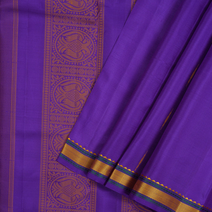 Hayagrivas Handloom Violet Kanjivaram Silk Saree KBE1474J3-2