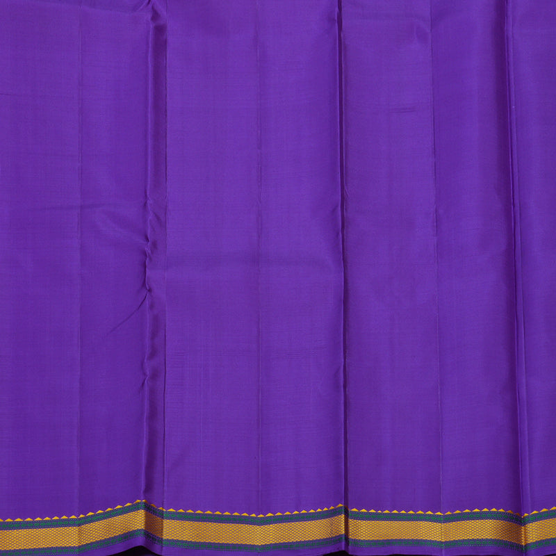 Hayagrivas Handloom Violet Kanjivaram Silk Saree with Small Border KBE1474J3-3