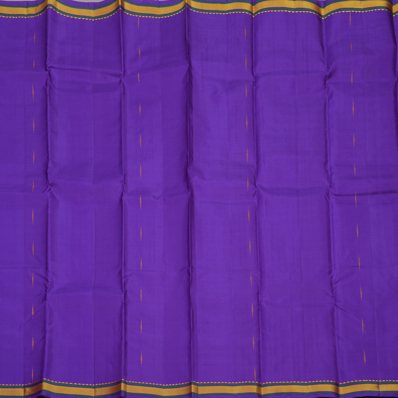 Hayagrivas Handloom Violet Kanjivaram Silk Saree with Small Border KBE1474J3-3