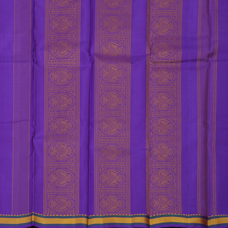 Hayagrivas Handloom Violet Kanjivaram Silk Saree with Small Border KBE1474J3-3