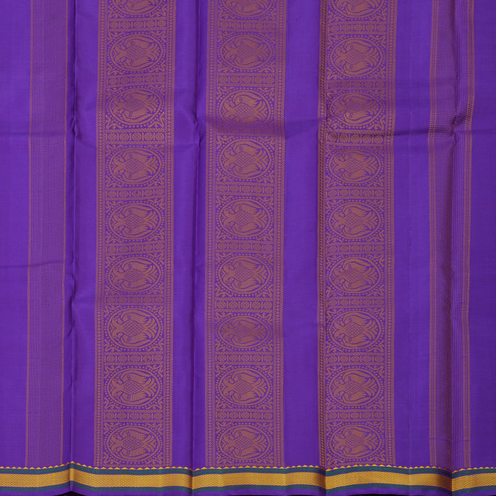 Hayagrivas Handloom Violet Kanjivaram Silk Saree with Small Border KBE1474J3-3