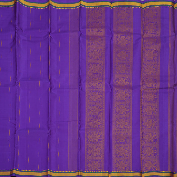 Hayagrivas Handloom Violet Kanjivaram Silk Saree with Small Border KBE1474J3-3