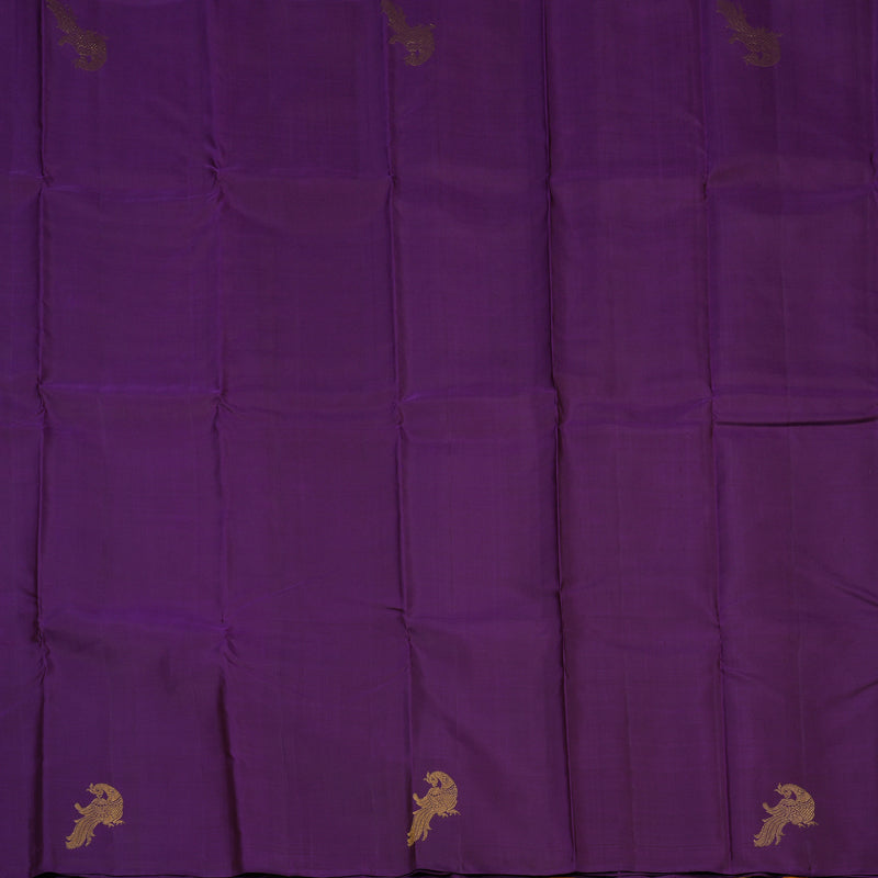 Hayagrivas Handloom Purple Kanjivaram Silk Saree KBE1475J5-3