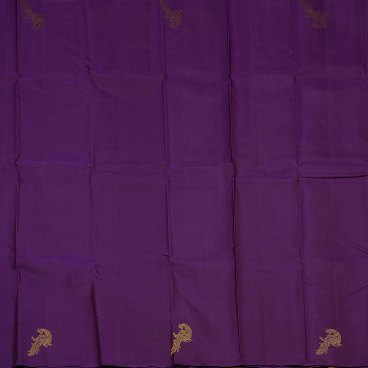 Hayagrivas Handloom Purple Kanjivaram Silk Saree KBE1475J5-3